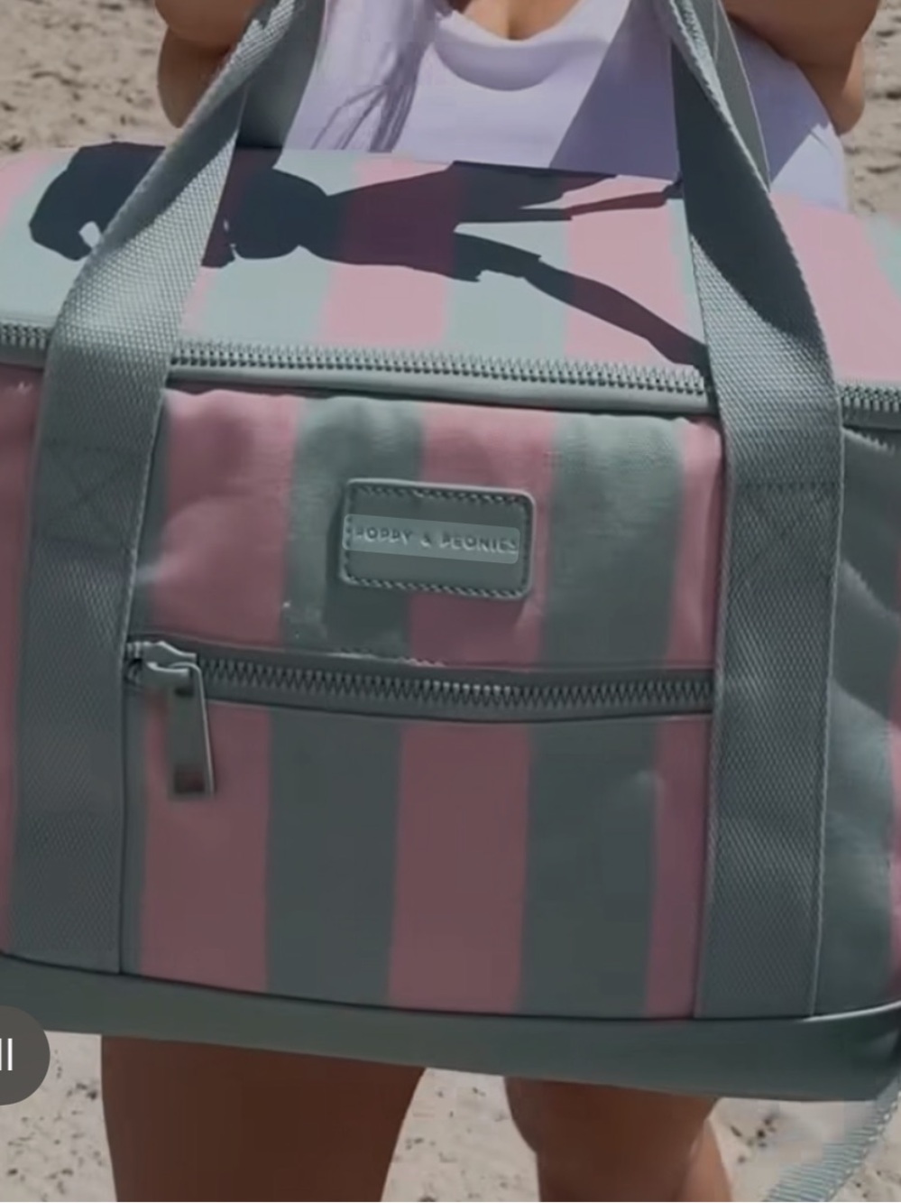 Poppy & Peonies watermelon stripe cooler bag 🏝️ - Picture 2 of 2